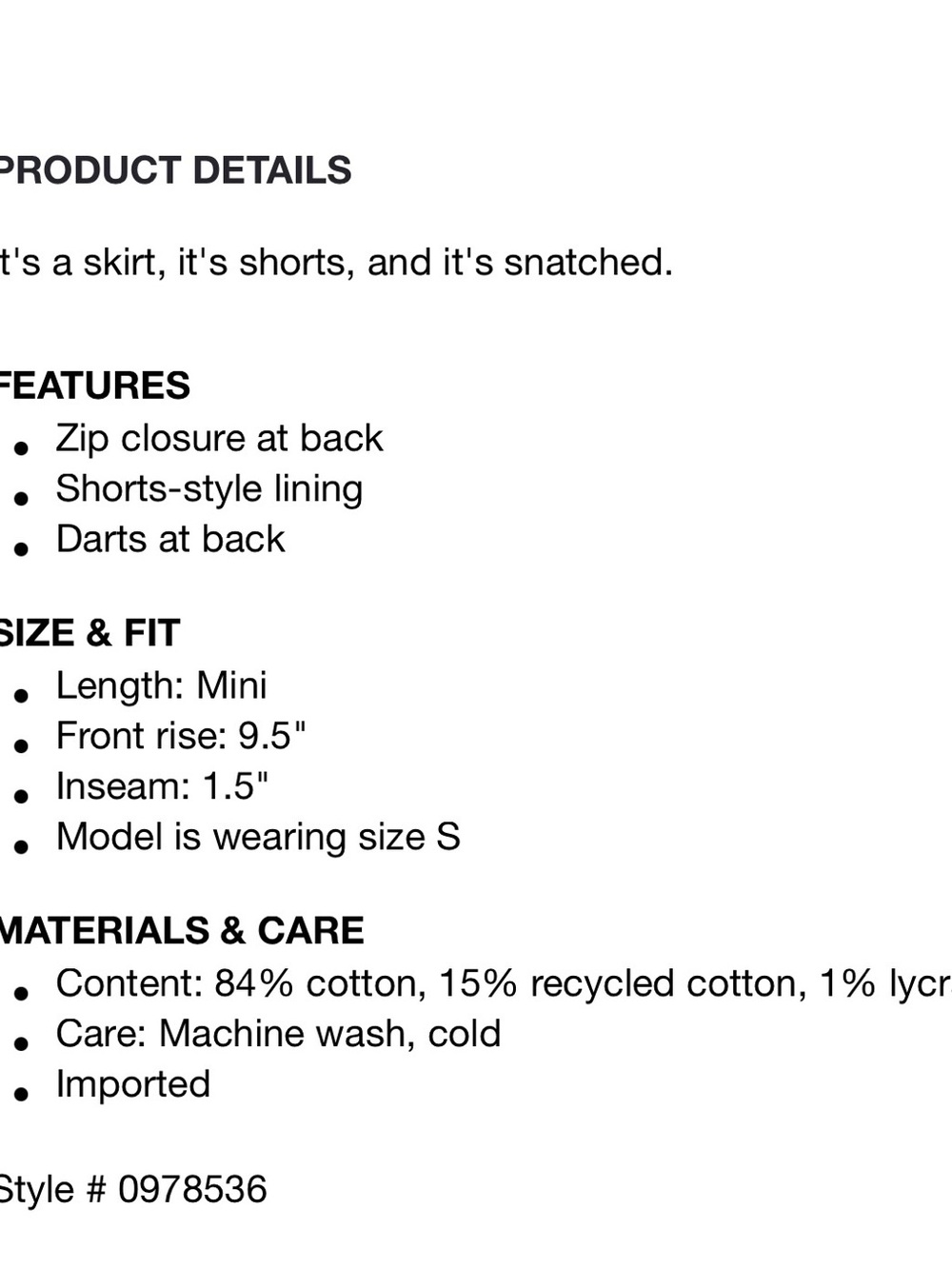 NWT Garage Low Rise Bodycon Denim Skort Claire Blue M - Picture 9 of 9